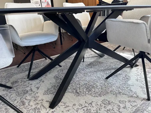 Tischgruppe Musterring Tiama Eiche massiv 200 x 100 cm